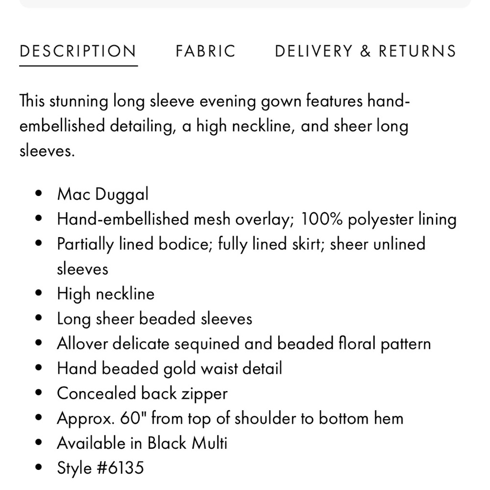 Mac Duggal #6135 - Picture 7 of 7